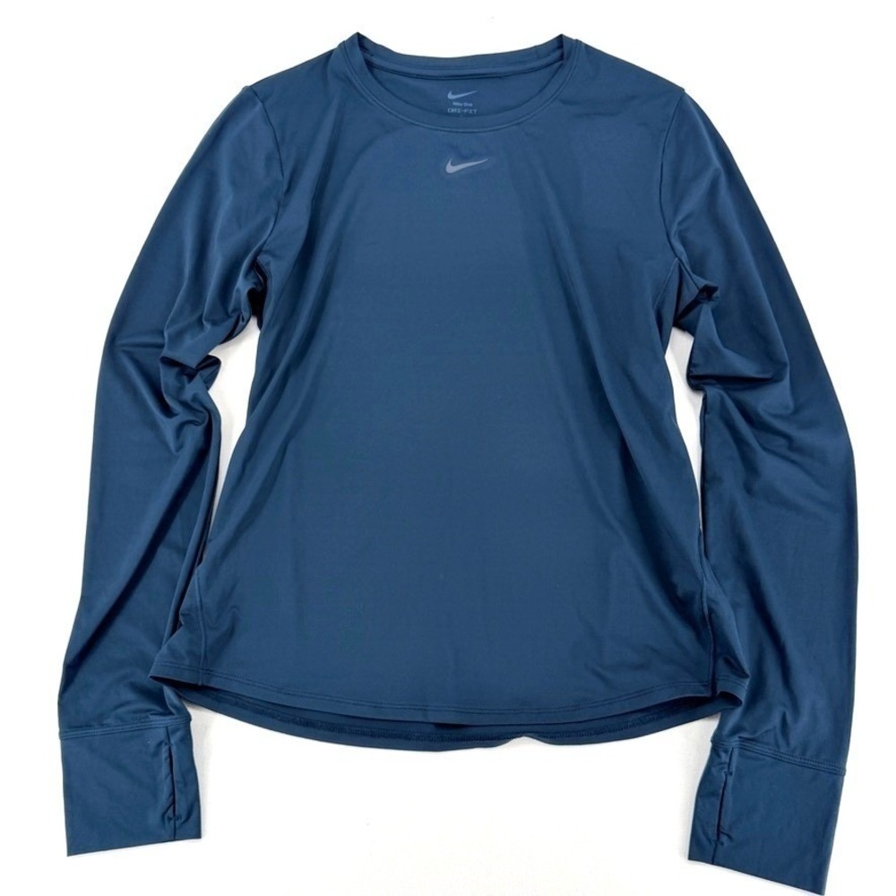 Nike One Dri-FIT Long Sleeve Top Women X-Small Green Athletic NWT
